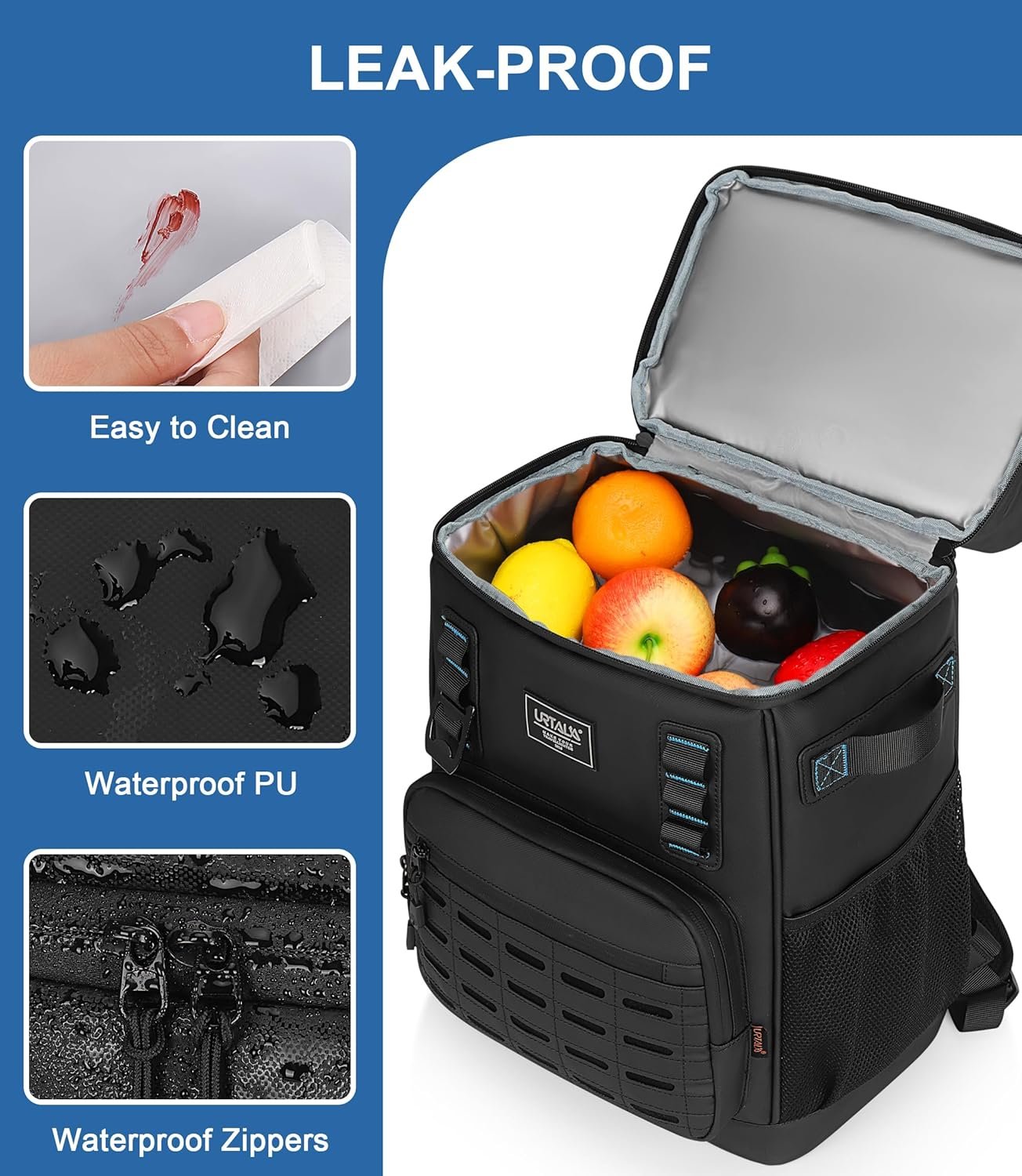 Mochila enfriadora con 2 compartimentos aislados a prueba de - Imagen 3