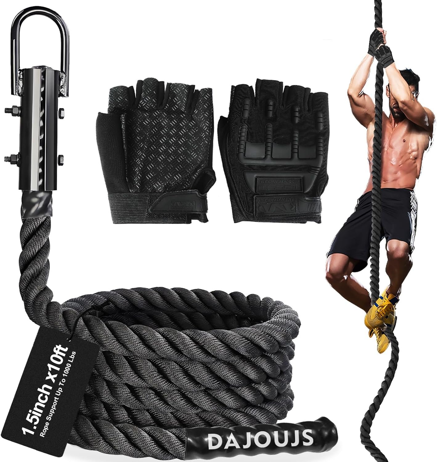 Cuerda de escalada de 1.5 pulgadas de diámetro, 10/15/20/30