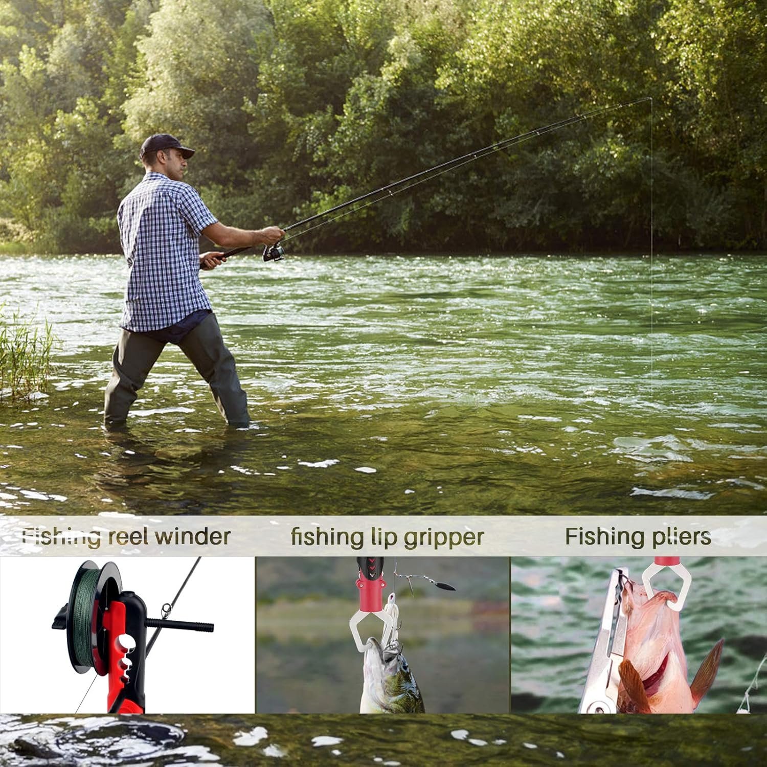 Kit de caña de pescar telescópica, carrete giratorio, acceso - Imagen 2