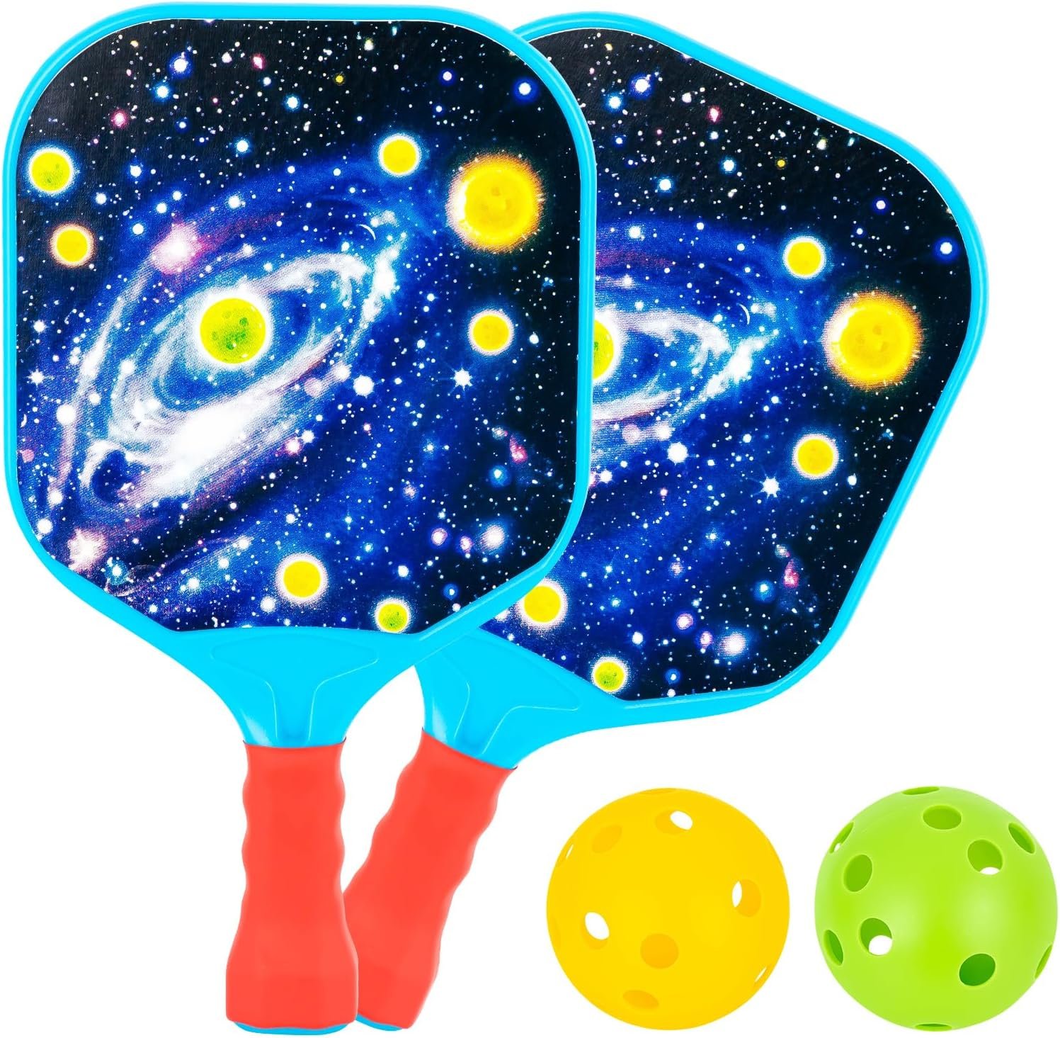 Juego de 2 palas de pickleball para niños, diseño ligero, ag