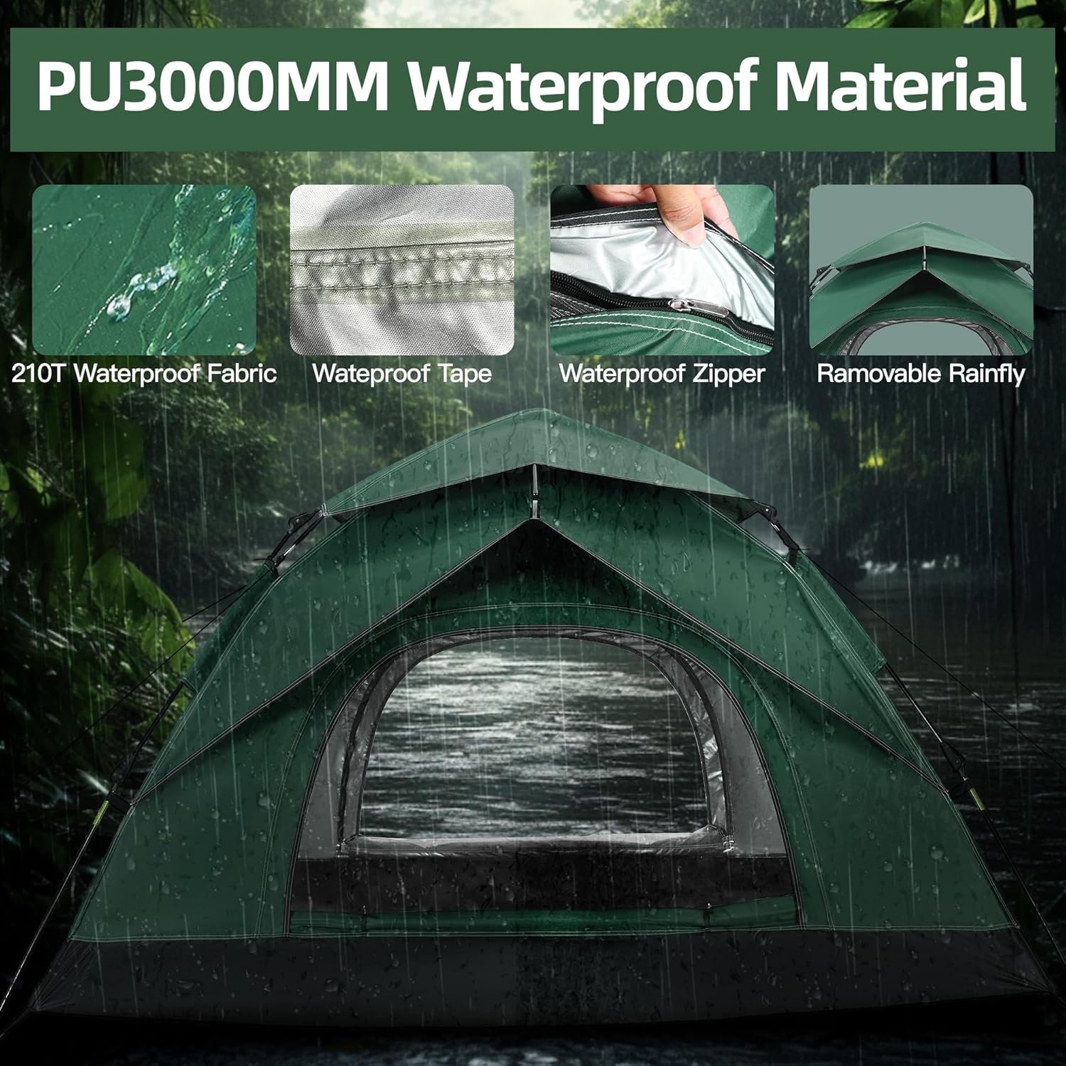 Tienda de campaña desplegable instantánea para 1-2 personas, - Imagen 2