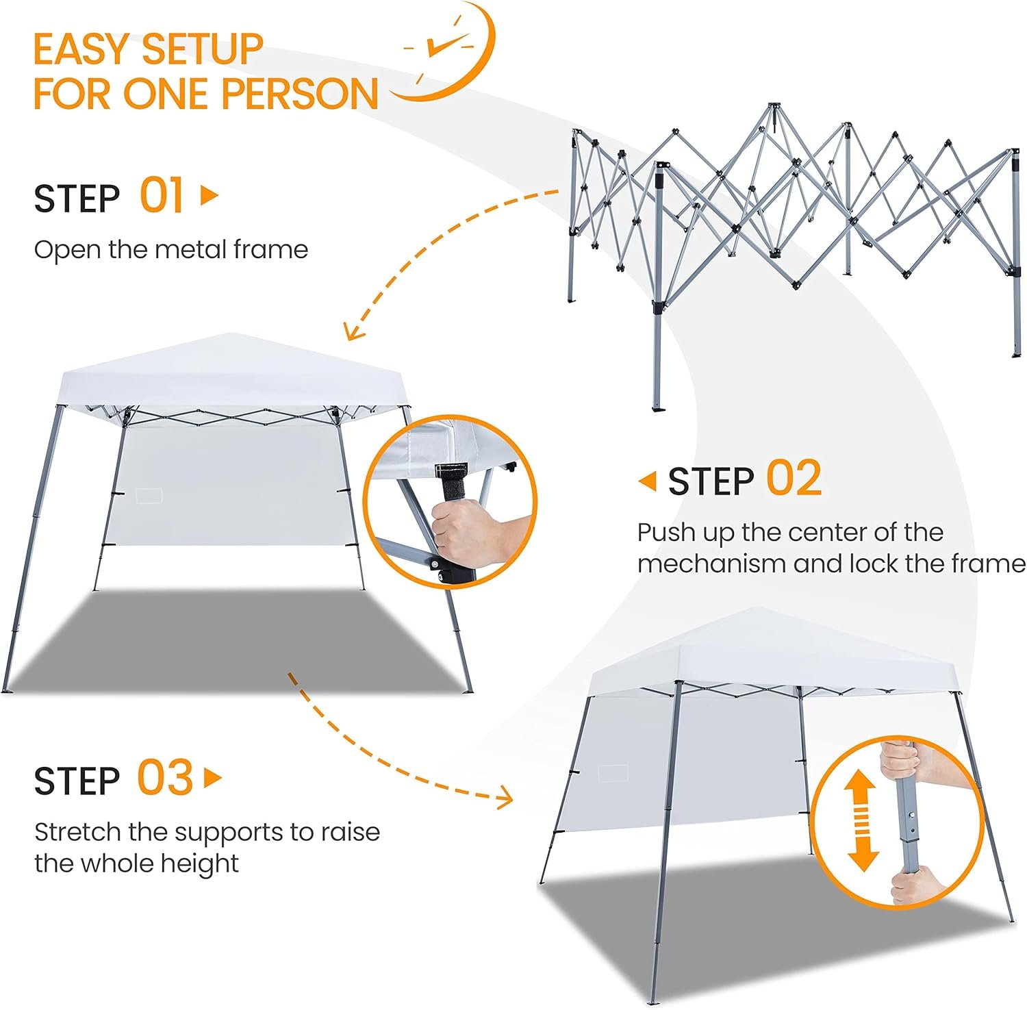 Yaheetech Tienda de campaña desplegable con mochila, base de - Imagen 7