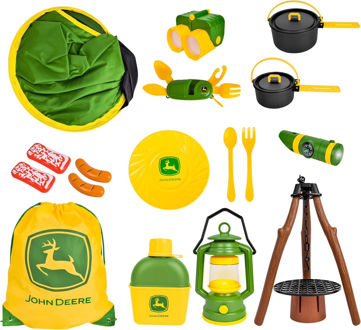 John Deere Tienda de campaña emergente, juego de 18 piezas q - Imagen 3
