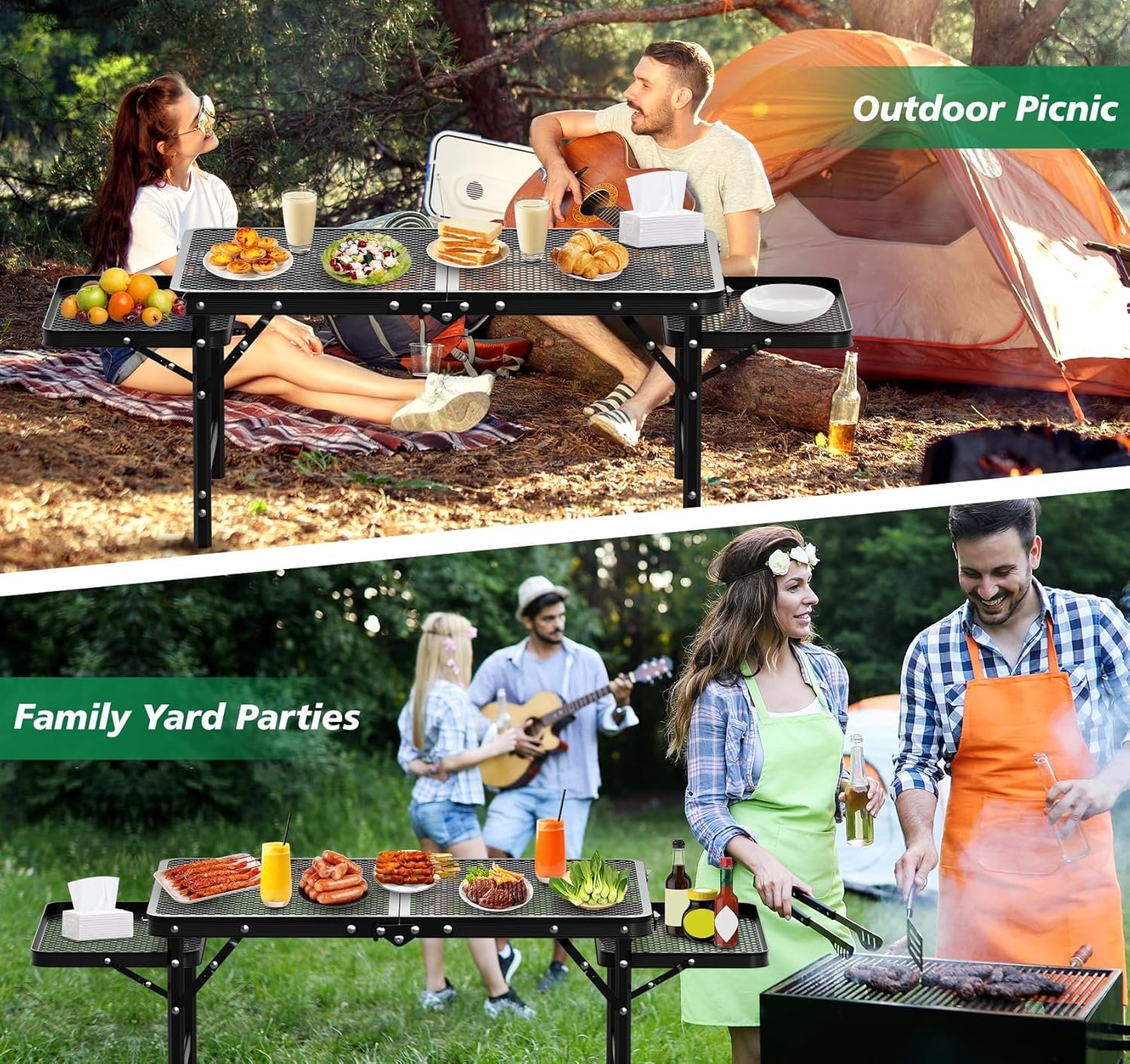 Mesa de camping con 2 escritorios adicionales - Imagen 5