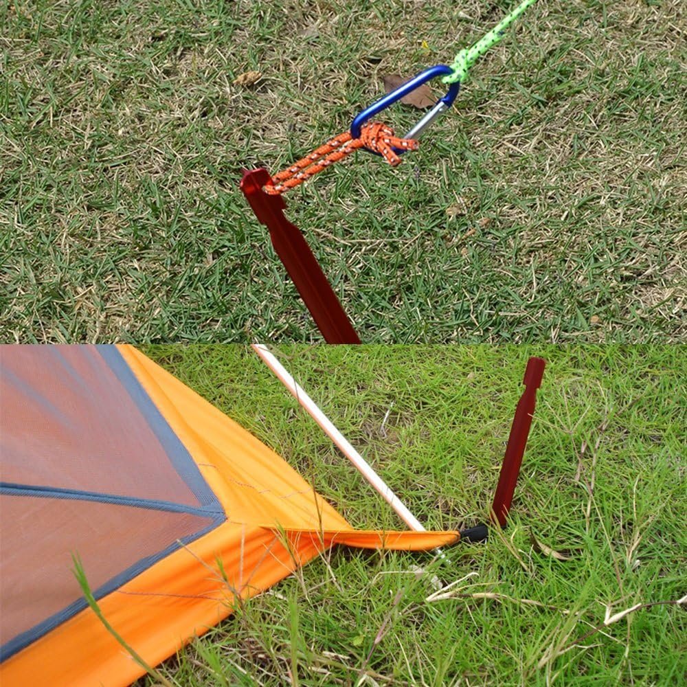 SourceTon Paquete de 10 estacas para tienda de campaña con 4 - Imagen 6