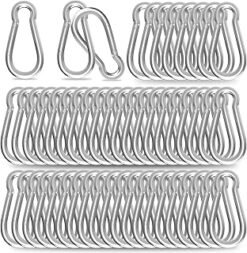 Mosquetón de resorte M5, 50 unidades, mosquetón de acero gal