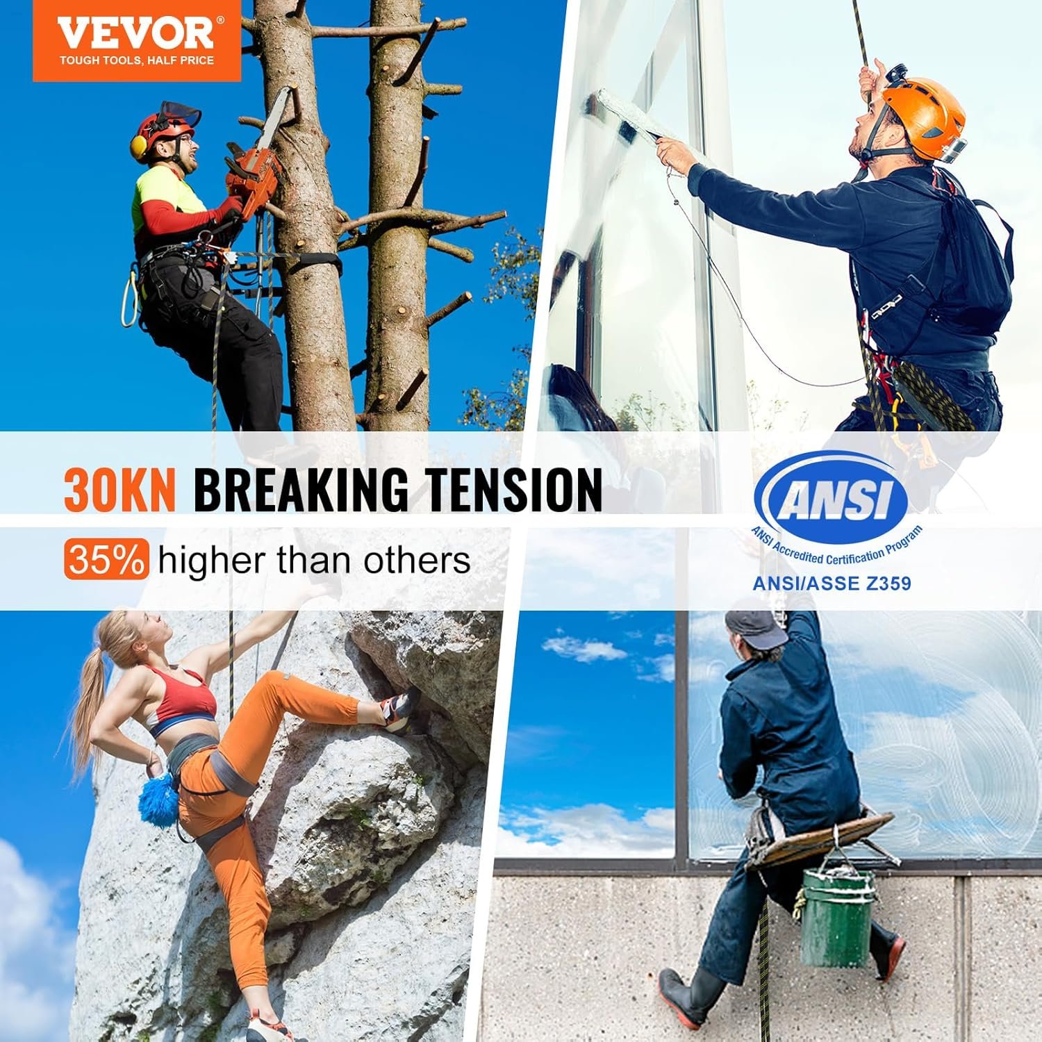 Cuerda de escalada, cuerda de seguridad de protección contra - Imagen 2