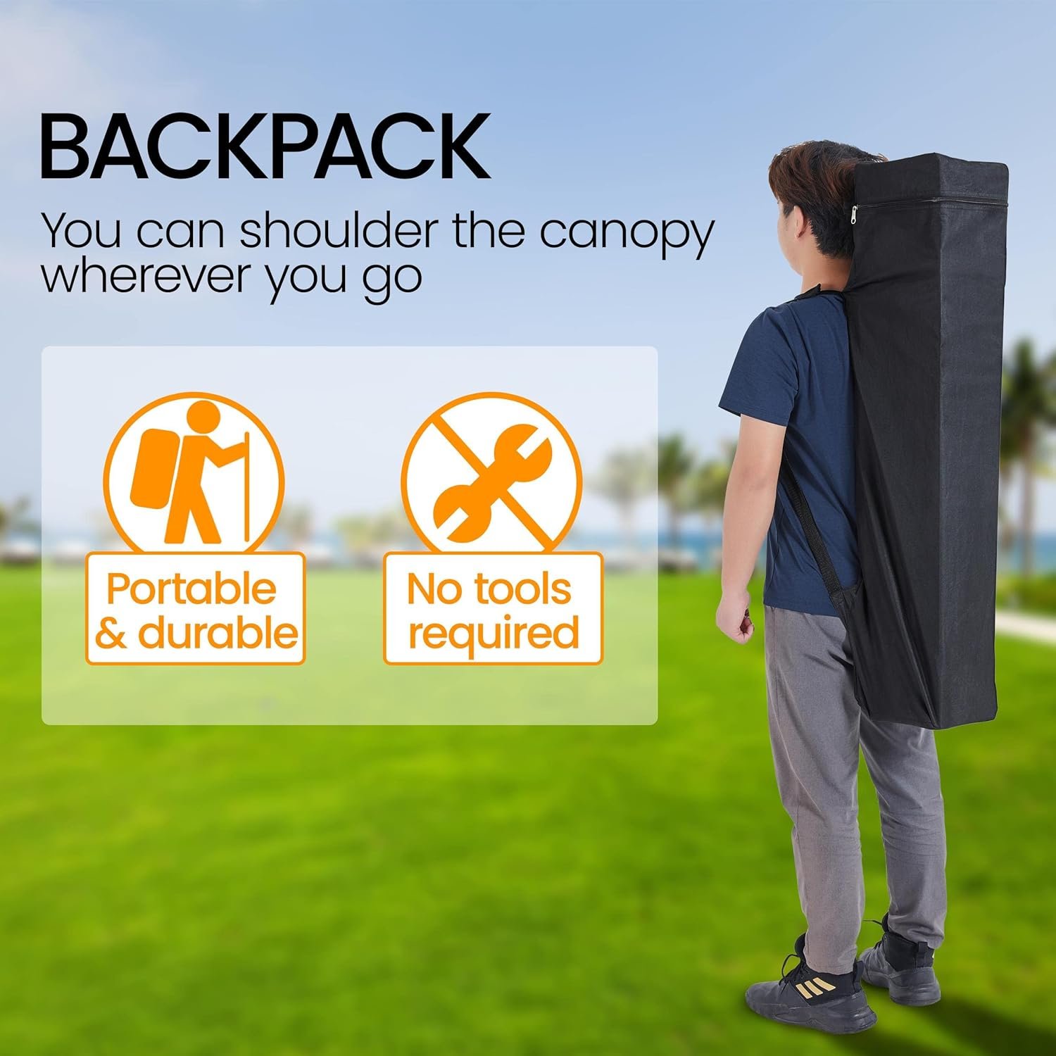 Yaheetech Tienda de campaña desplegable con mochila, base de - Imagen 5