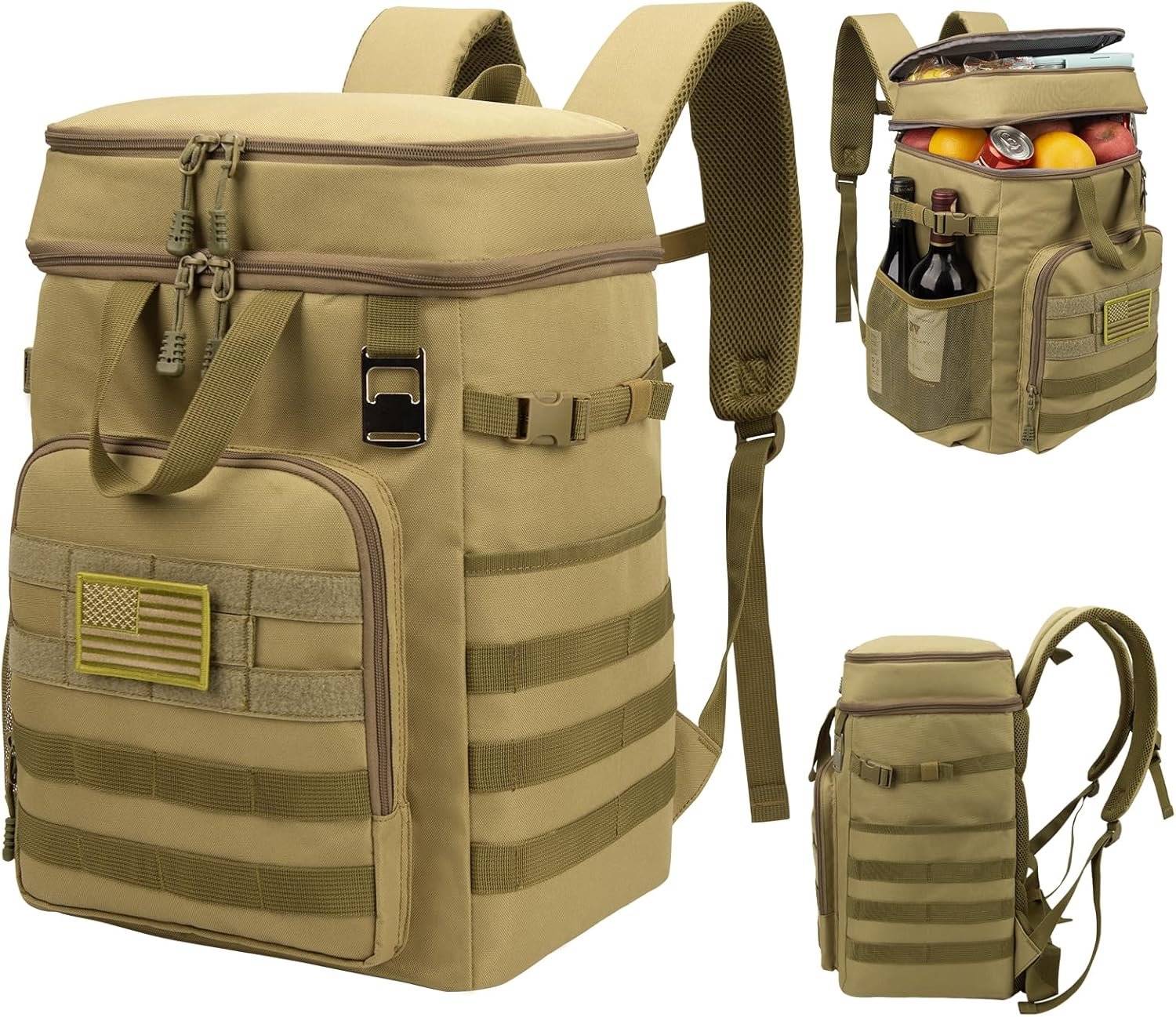 Pyrrhus Mochila térmica de 43L para 45/55 latas, mochila tác - Imagen 7