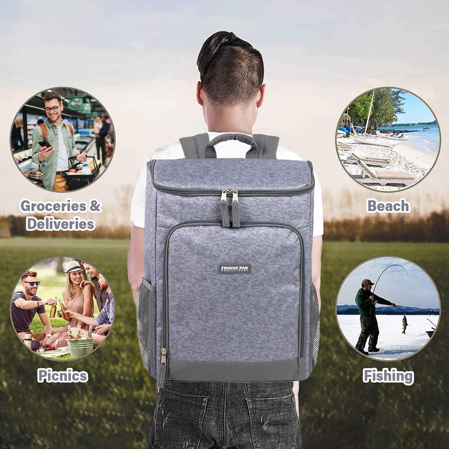 Mochila térmica aislada para entrega de alimentos con soport - Imagen 4