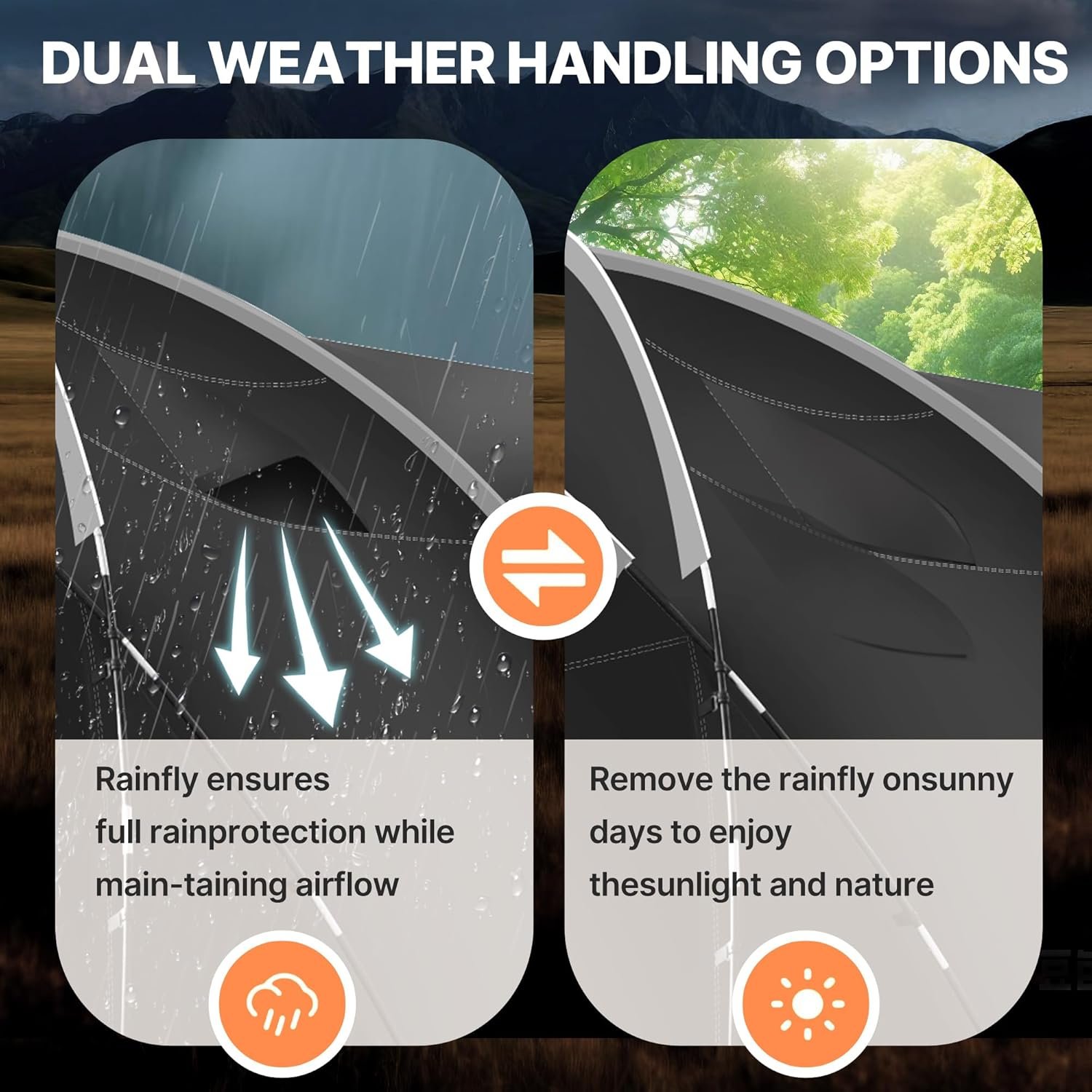 Tienda de campaña rectangular de 9 x 6.5 x 6.5 pies para 4-5 - Imagen 4