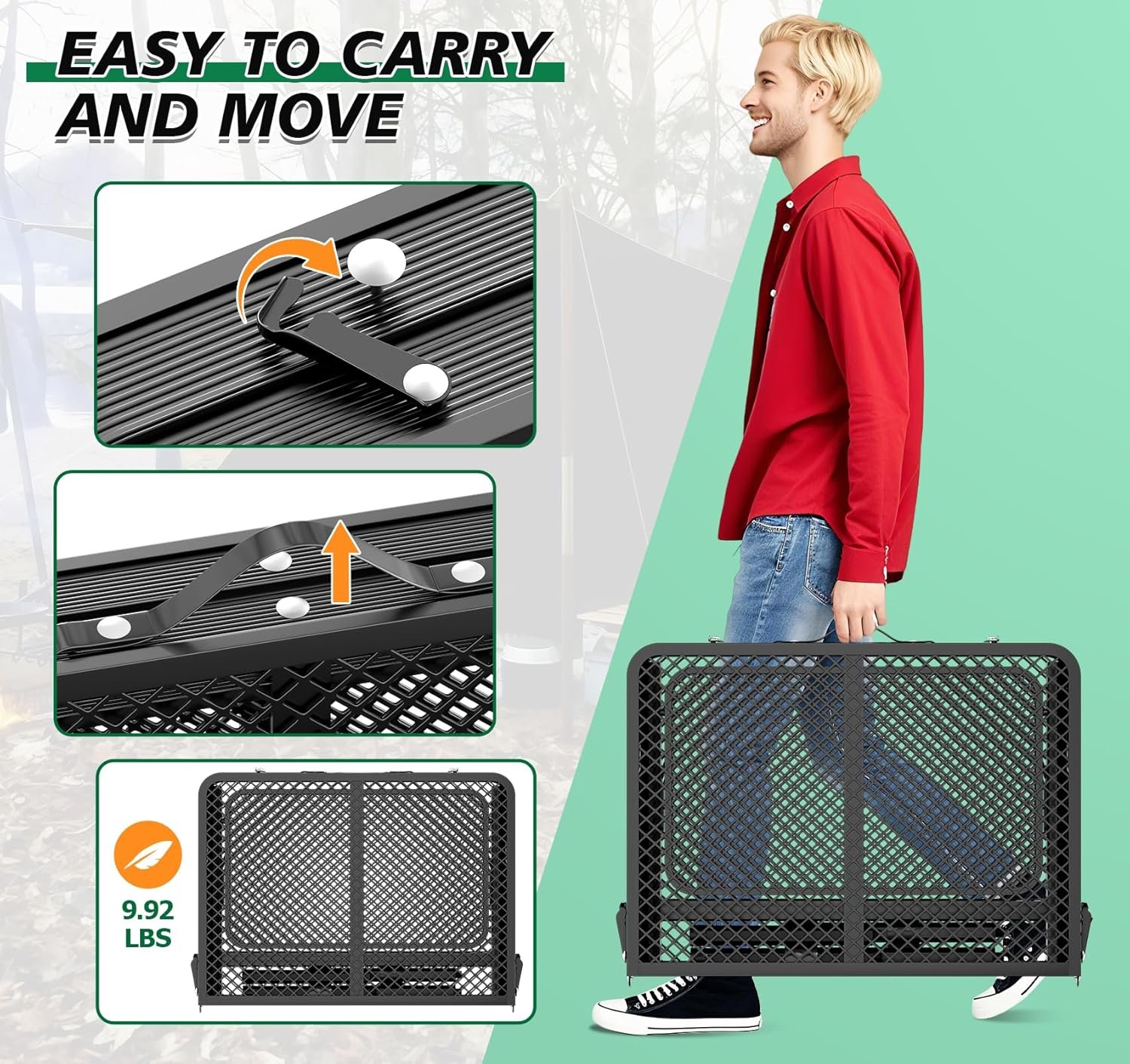 Mesa de camping con 2 escritorios adicionales - Imagen 2