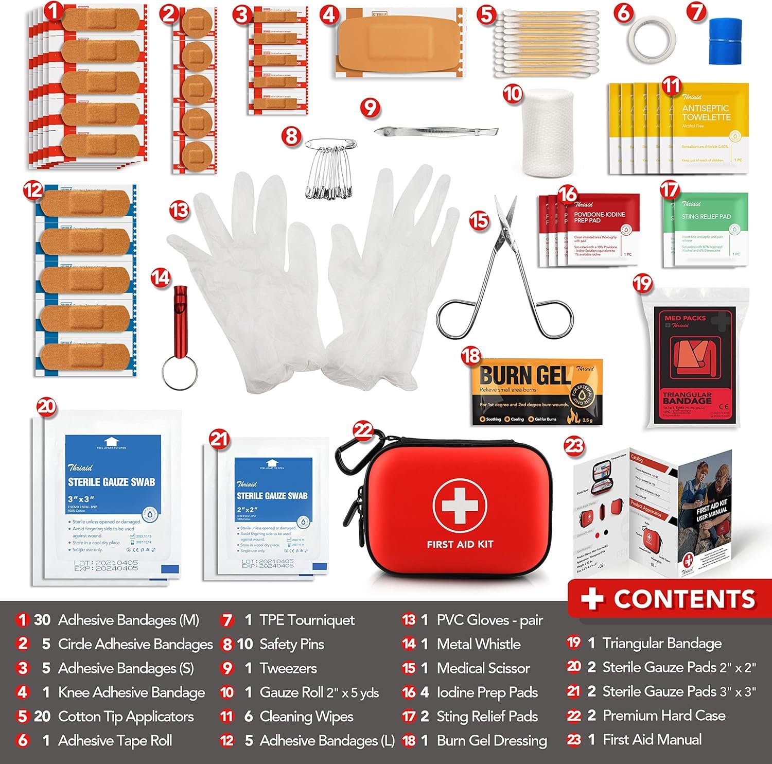 Mini kit de primeros auxilios, 100 piezas resistente al agua - Imagen 4
