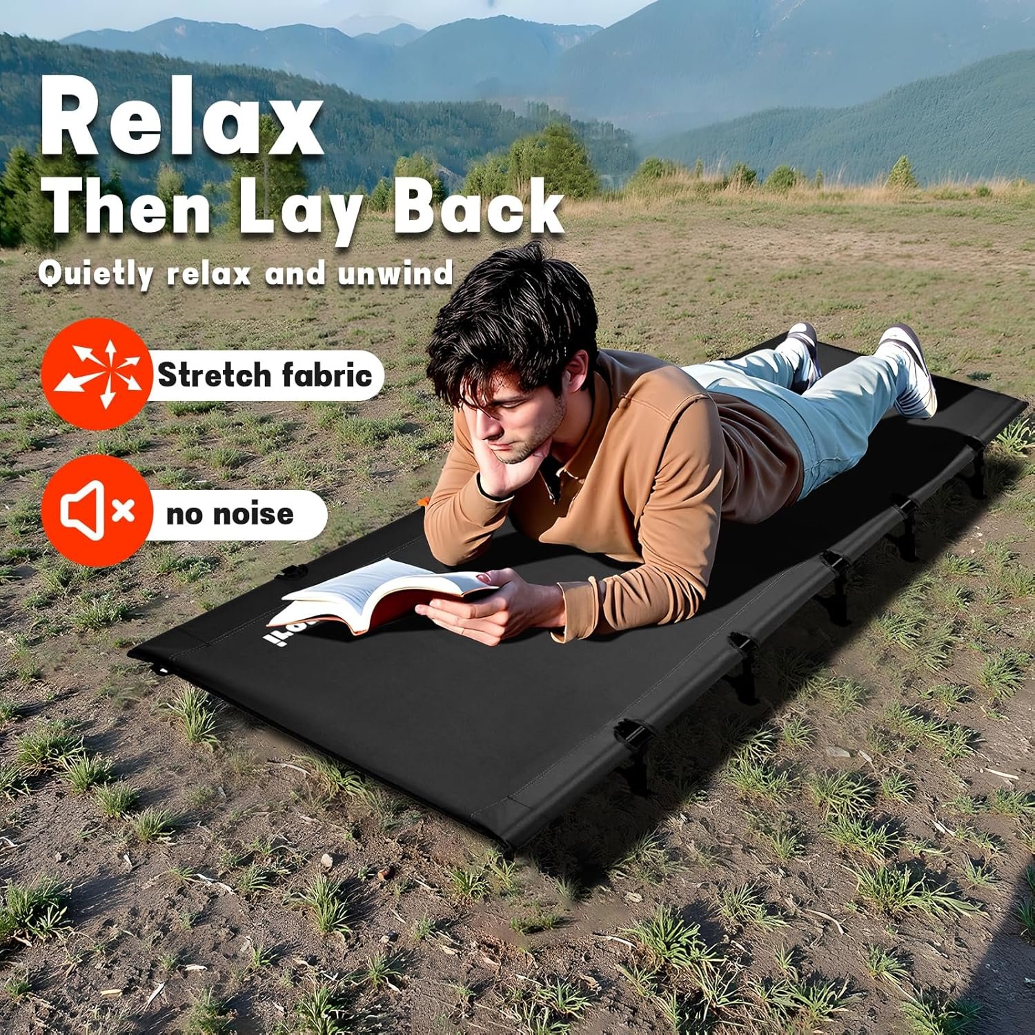 Catre de campamento, cama portátil para adultos, catres de d - Imagen 7