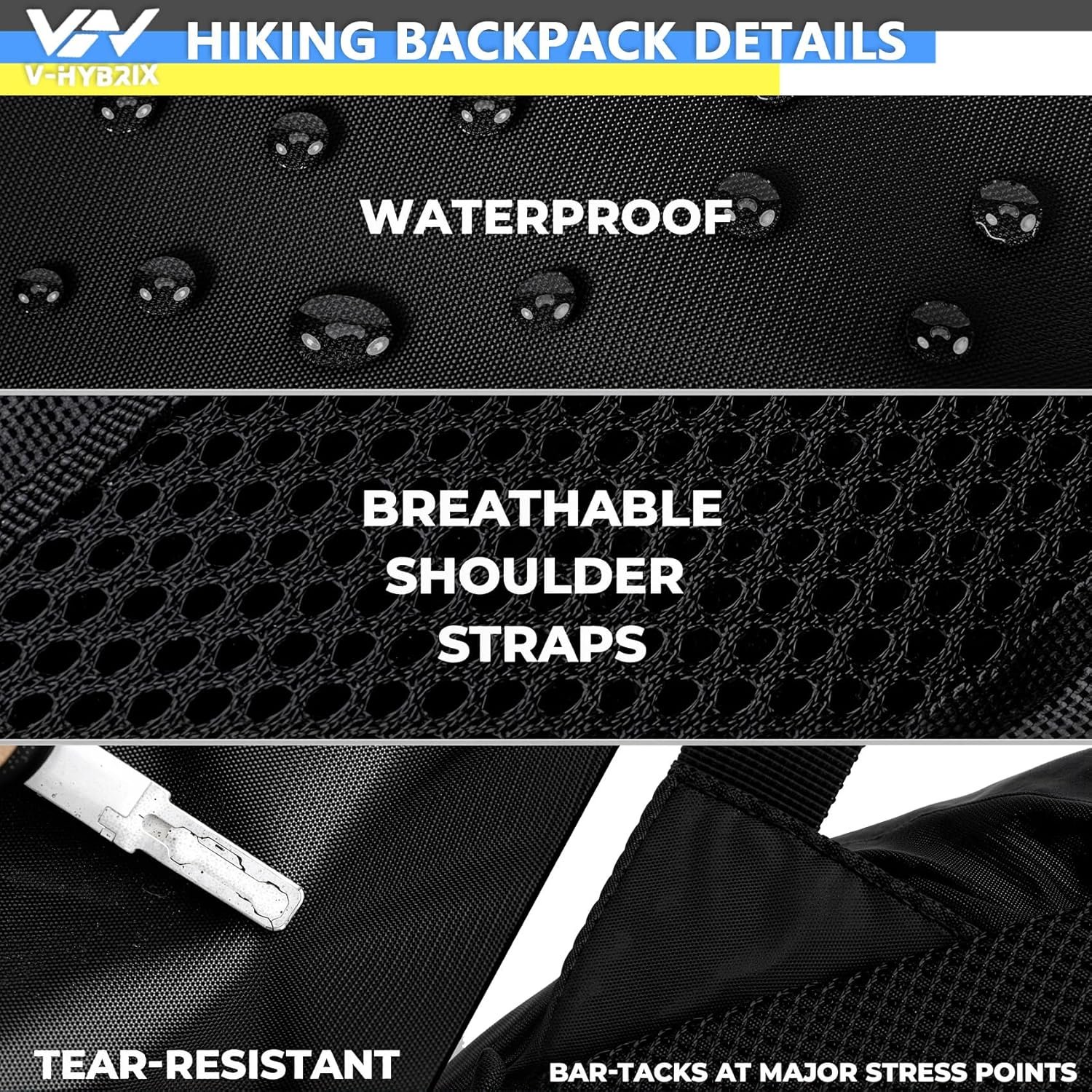 Mochila para hombres y mujeres, 30 L, impermeable, ligera, 0 - Imagen 5