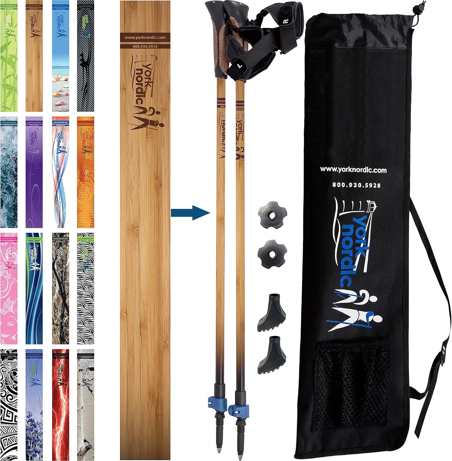 York Nordic - Bastones de senderismo oficiales nórdicos clás