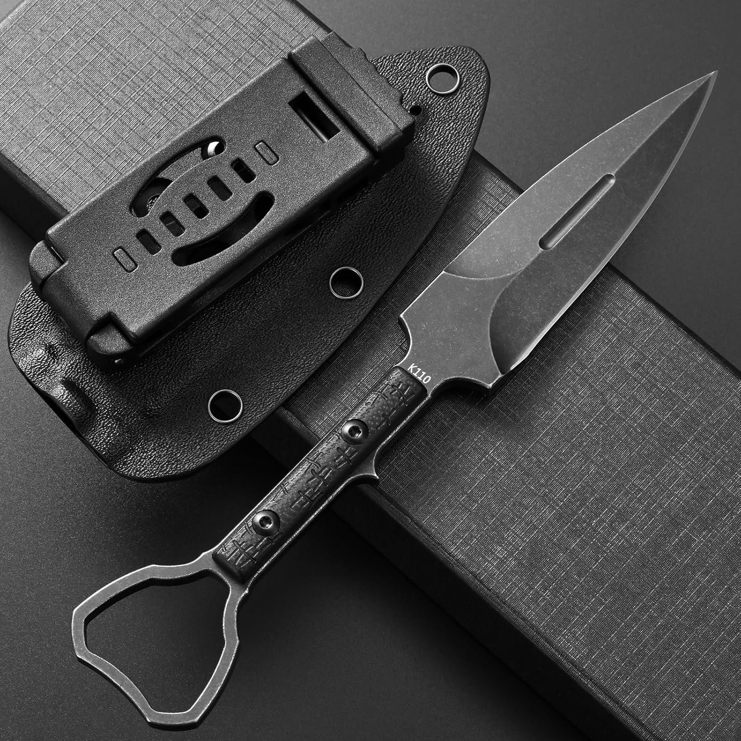 GTK345 Cuchillo de hoja fija K110 Hoja de acero Full Tang G1 - Imagen 3