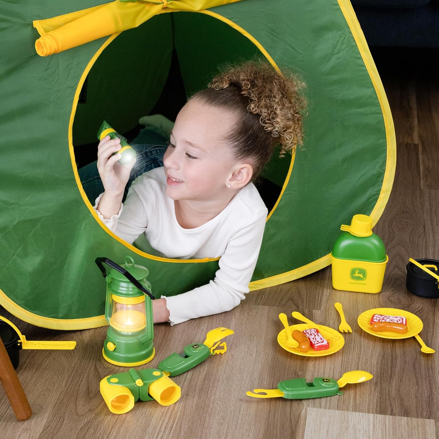 John Deere Tienda de campaña emergente, juego de 18 piezas q - Imagen 4